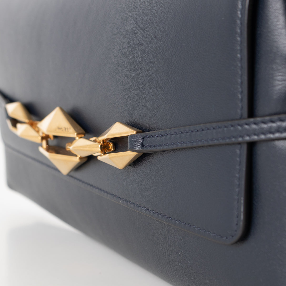 Jimmy Choo Navy Shoulder Bag with Geometric Chain