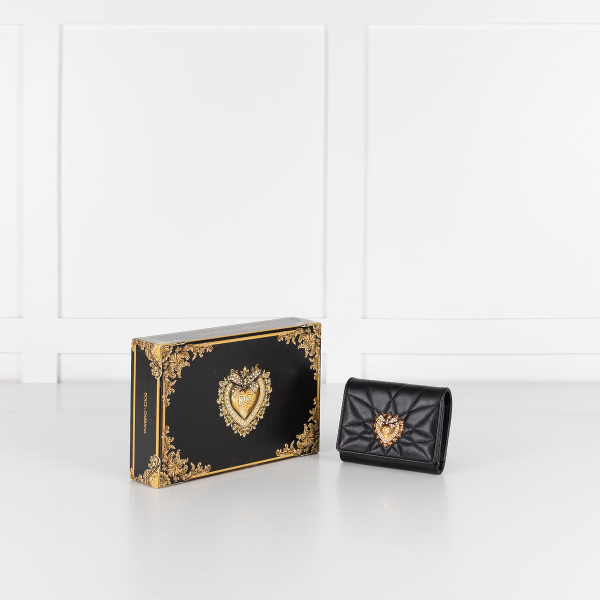 Dolce & Gabbana Black Quilted Devotion Wallet