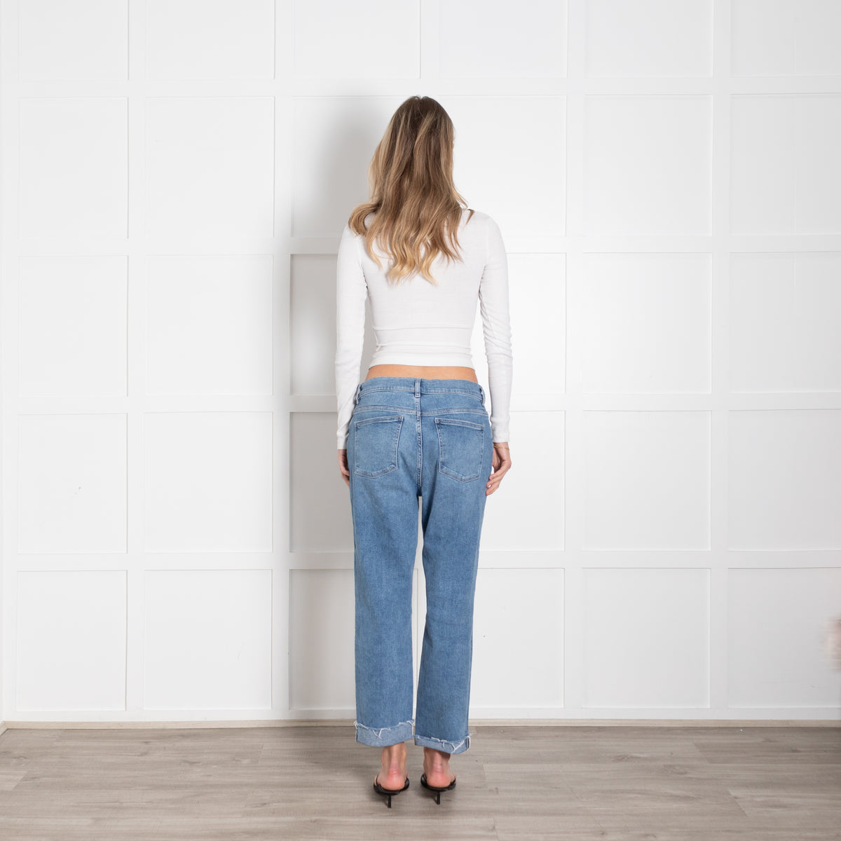 DL1961 Pale Denim Patti Jeans Freyed Hem