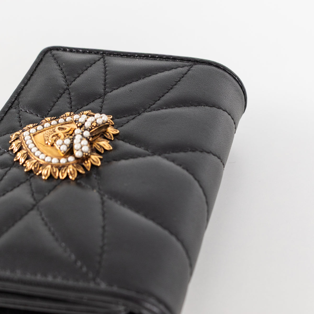 Dolce & Gabbana Black Quilted Devotion Wallet