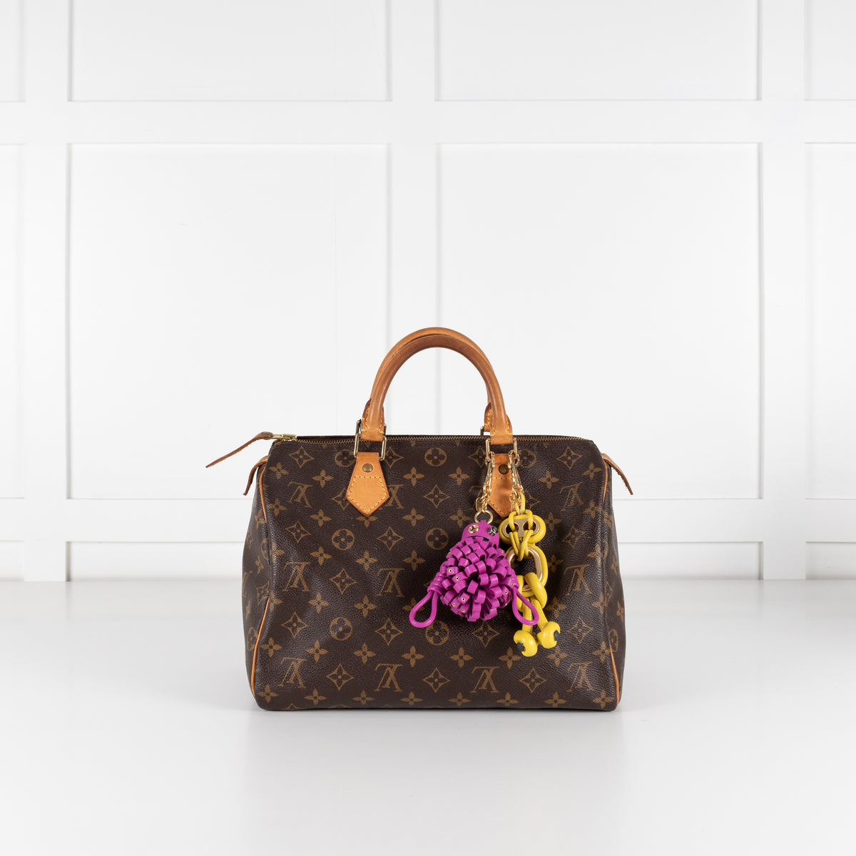 Anya Hindmarch Charm Character Purple Bramble Round Robot  Keyring