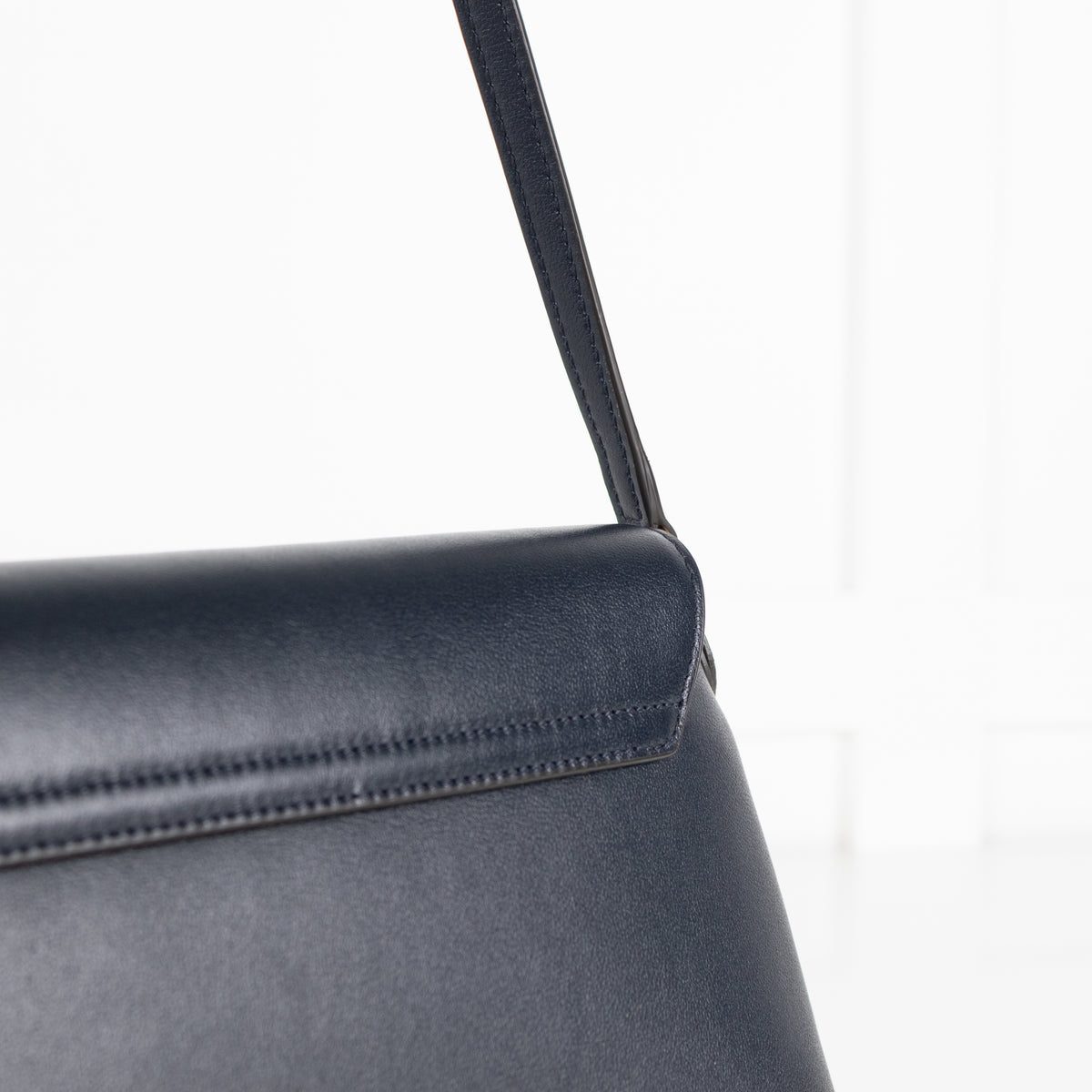 Jimmy Choo Navy Shoulder Bag with Geometric Chain
