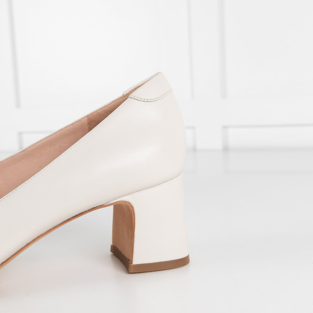 Kate Spade Cream Leather Gold Buckle Block Heeled Loafers
