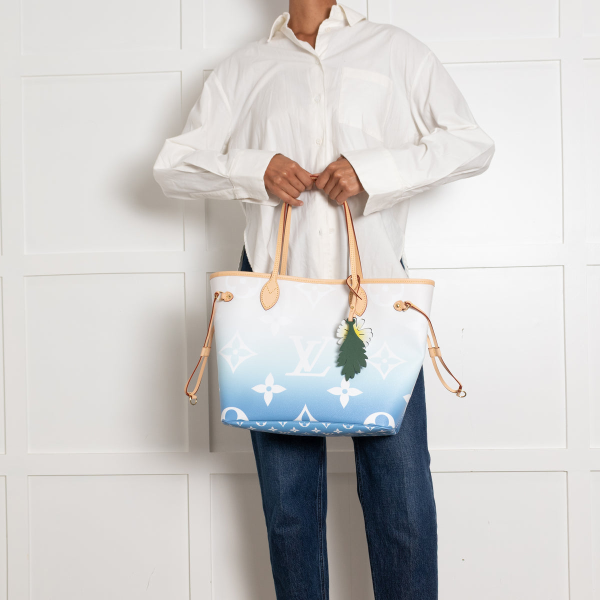 Louis Vuitton Blue By The Pool Neverfull MM Tote - Limited Edition