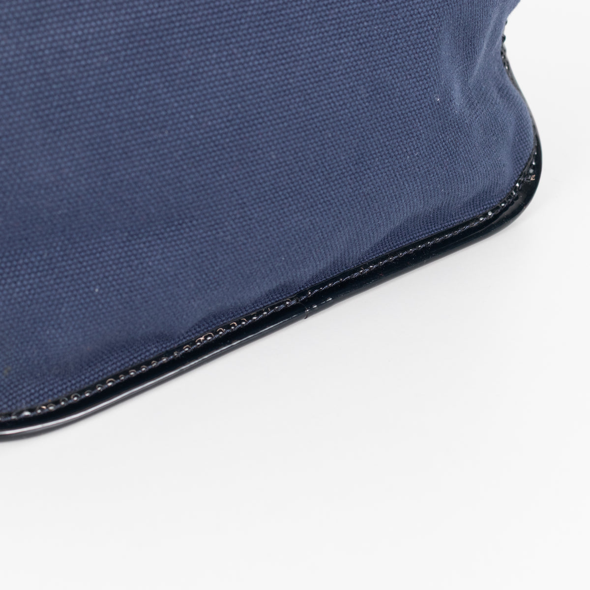 Tila March Navy Bag with Patent Trim