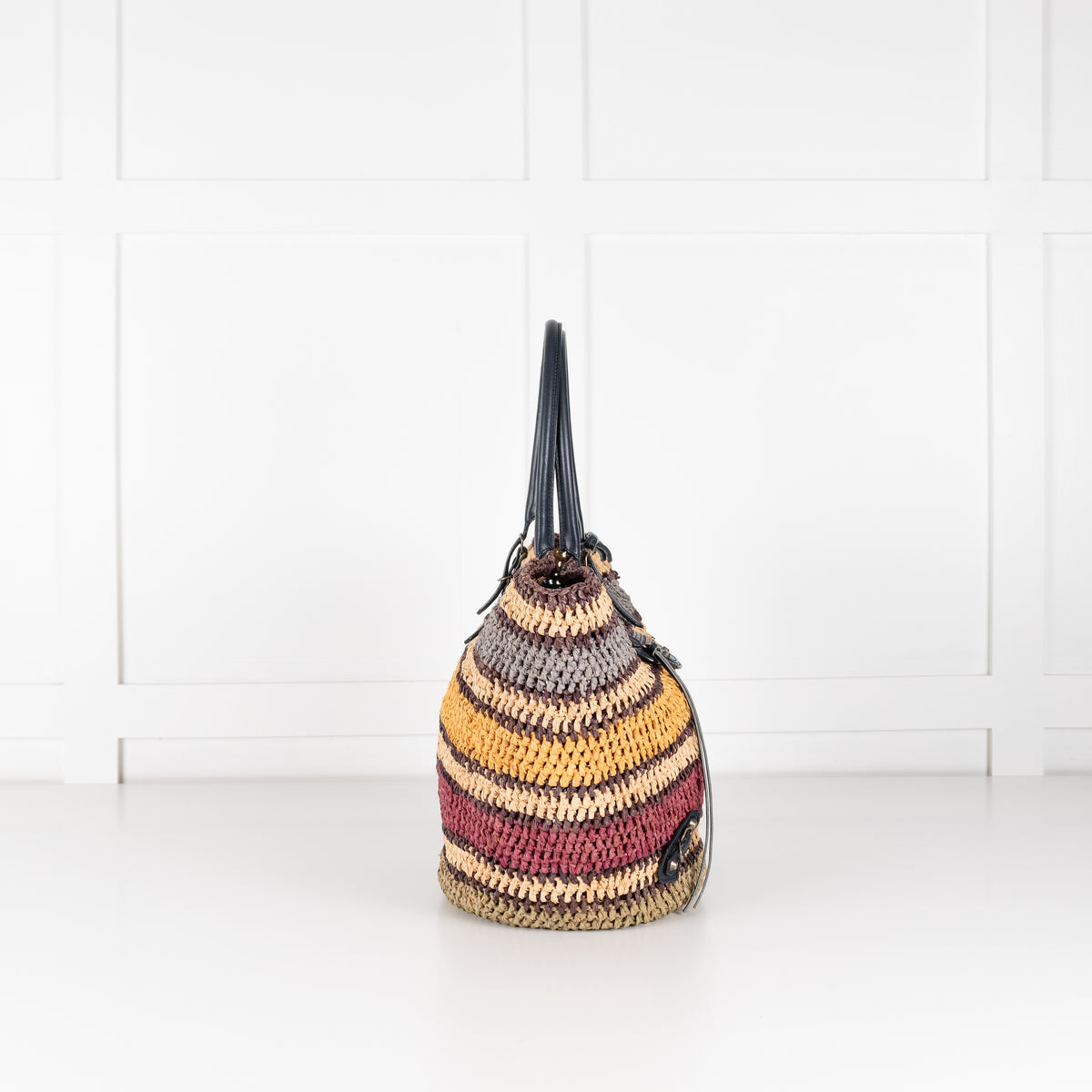 Balenciaga Multicolour Raffia Panier Tote Bag