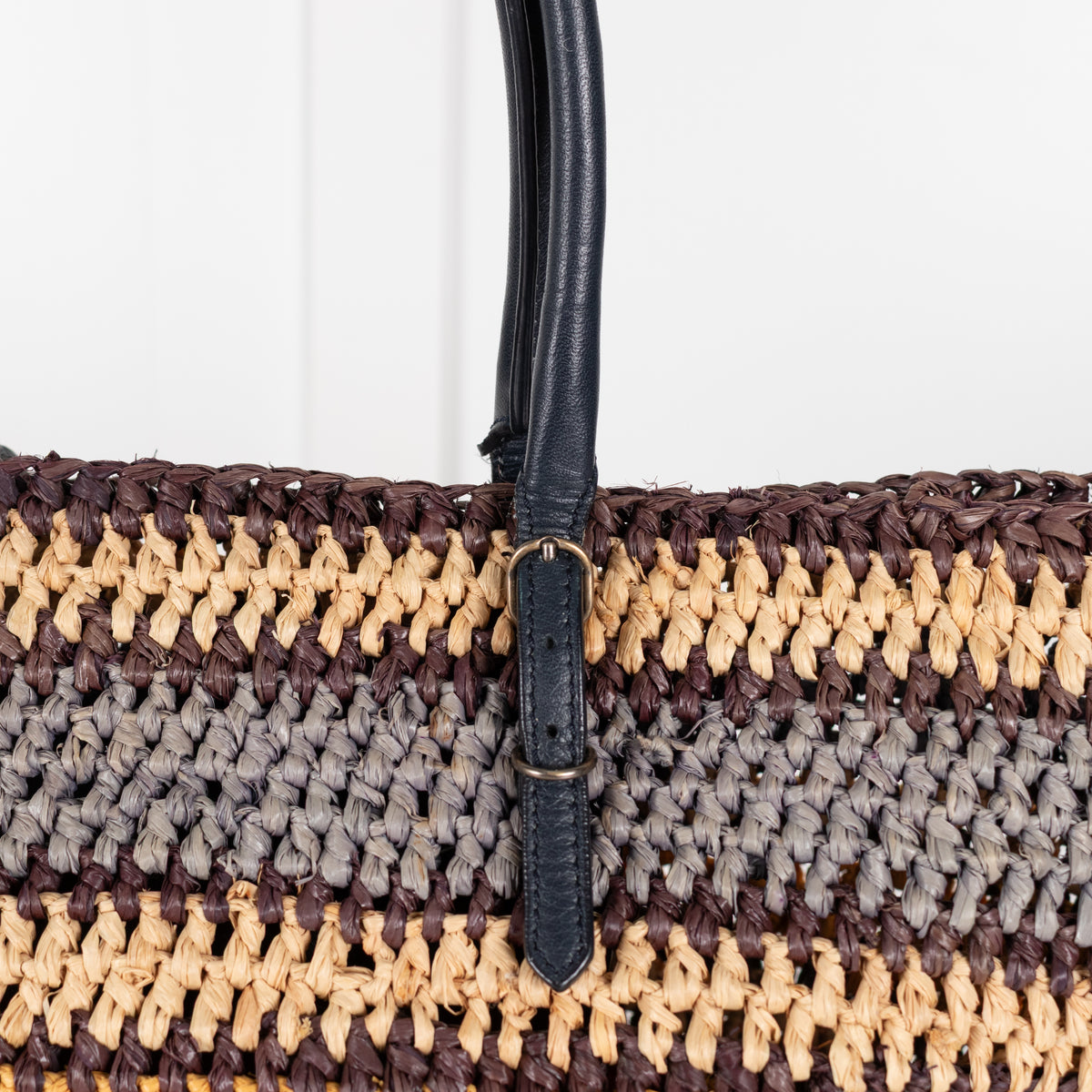 Balenciaga Multicolour Raffia Panier Tote Bag