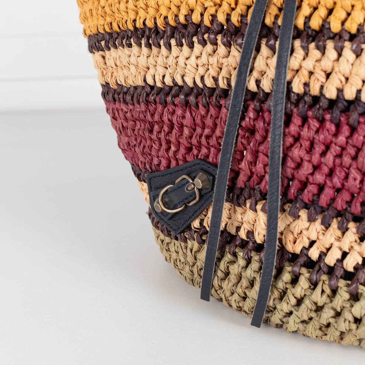 Balenciaga Multicolour Raffia Panier Tote Bag