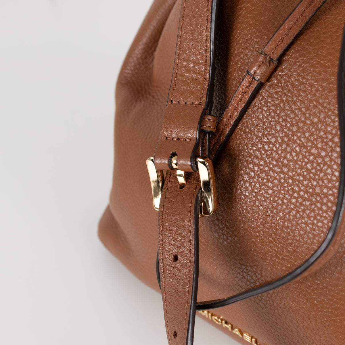 Michael Kors Jules Tan Leather Drawstring Shoulder Bag