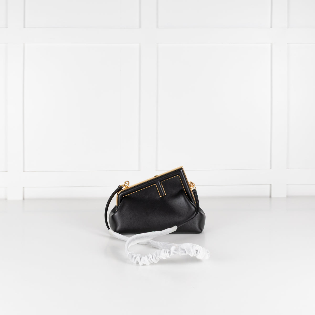 Fendi Black Leather Fendi First Crossbody Bag
