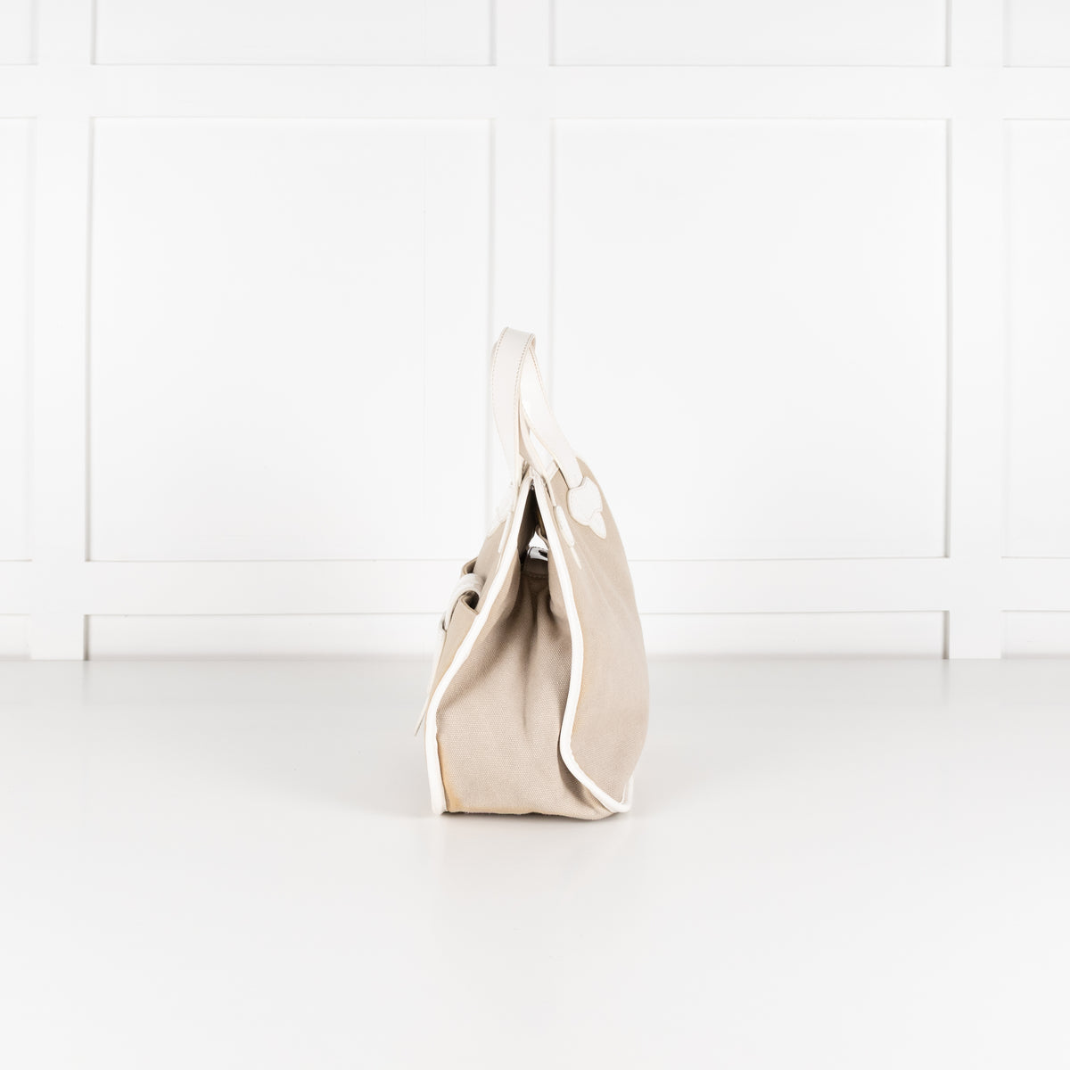 Tila March Cream Bag with Patent Trim