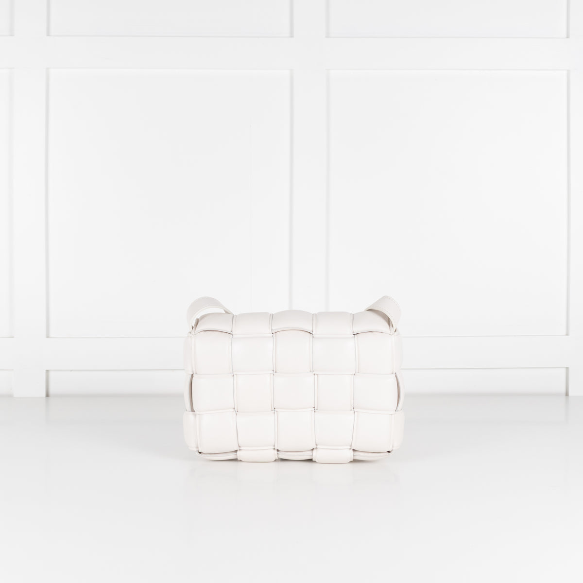 Bottega Veneta Cream Padded Leather Cassette Cross Body Bag
