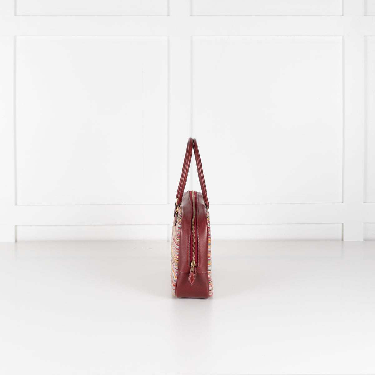 Hermes Burgundy Plume Vibrato 28 Handbag