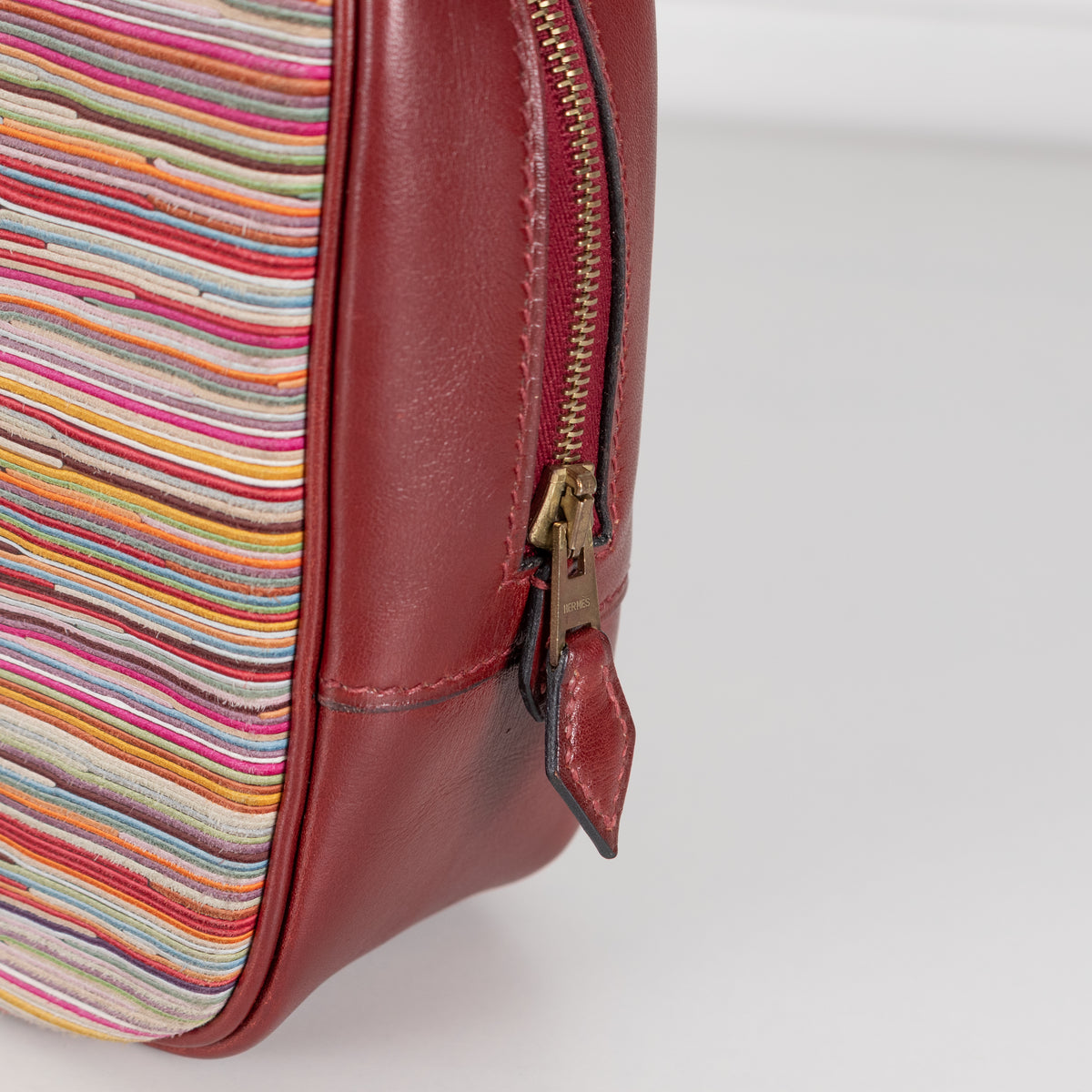 Hermes Burgundy Plume Vibrato 28 Handbag