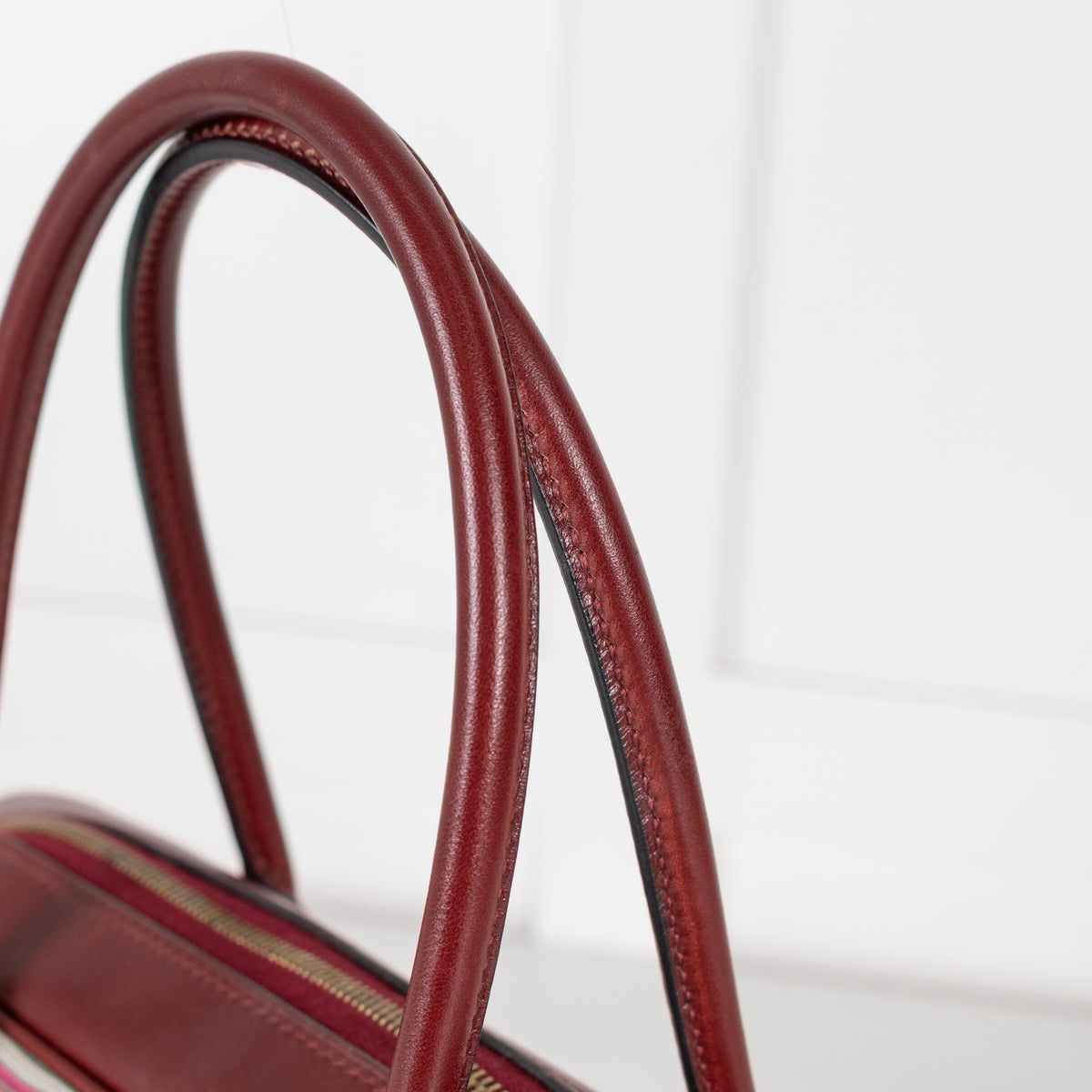 Hermes Burgundy Plume Vibrato 28 Handbag