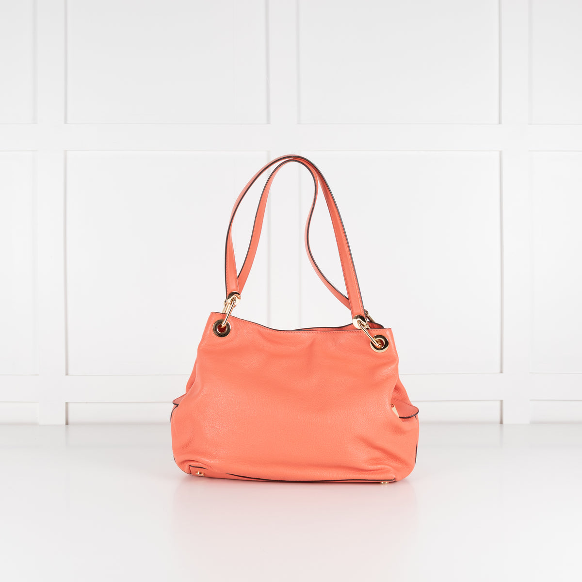 Michael Kors Coral Pebbled Leather Kensington Shoulder Bag