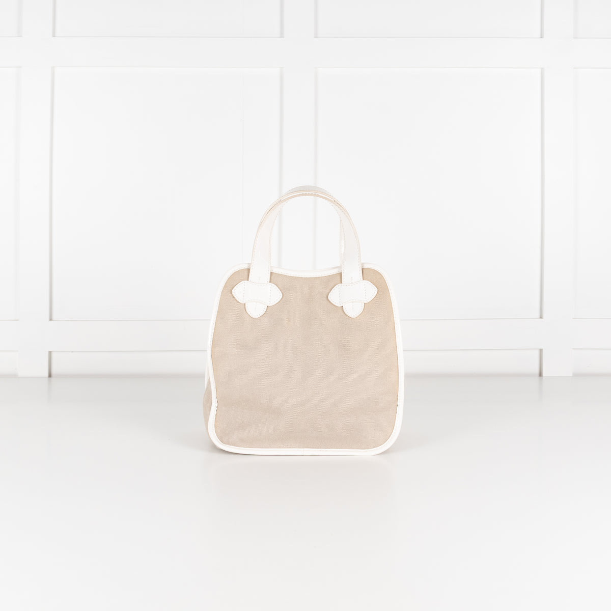 Tila March Cream Bag with Patent Trim