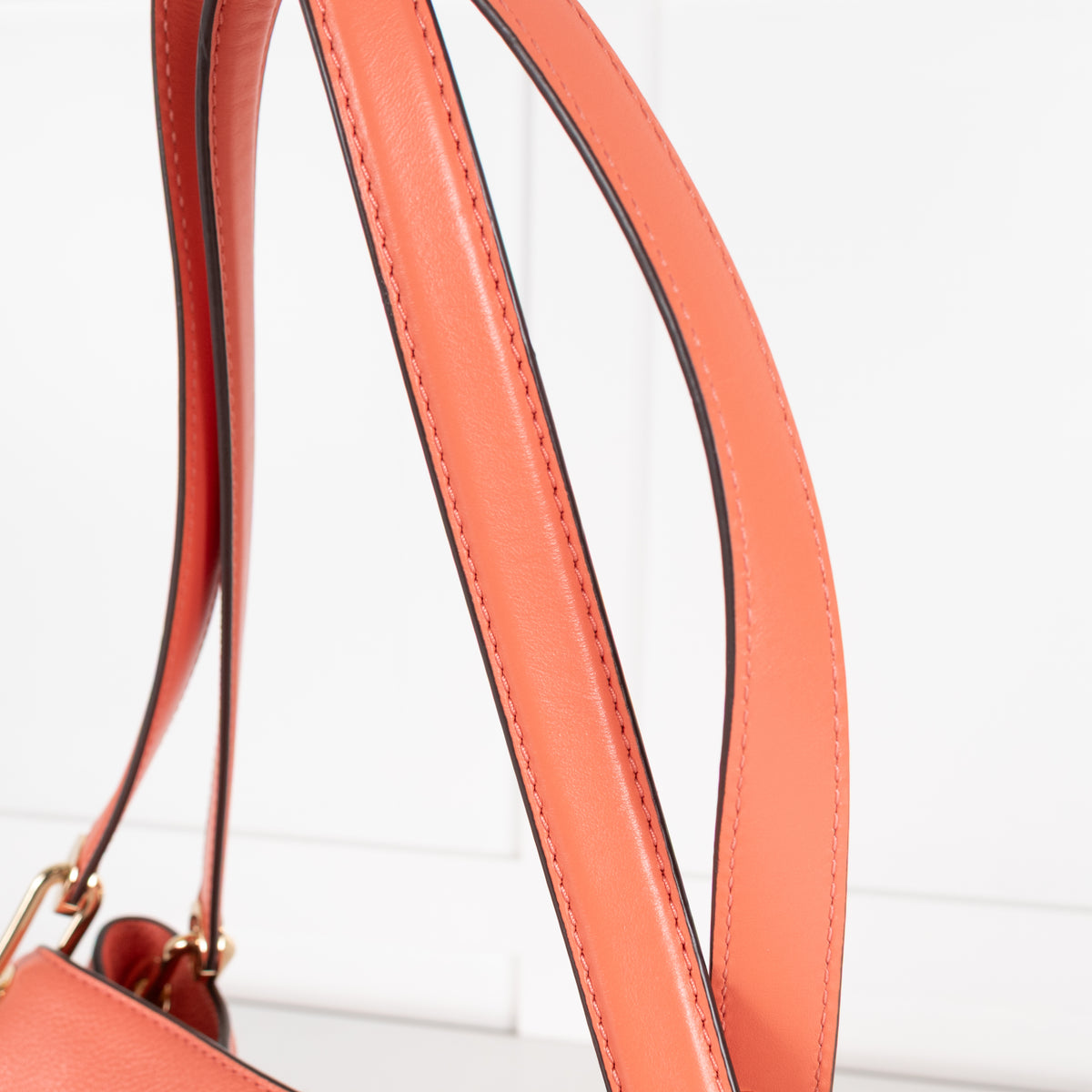 Michael Kors Coral Pebbled Leather Kensington Shoulder Bag