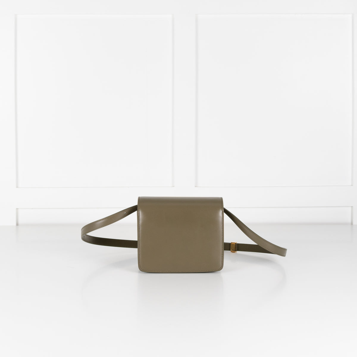 Celine Khaki Leather Teen Box Bag