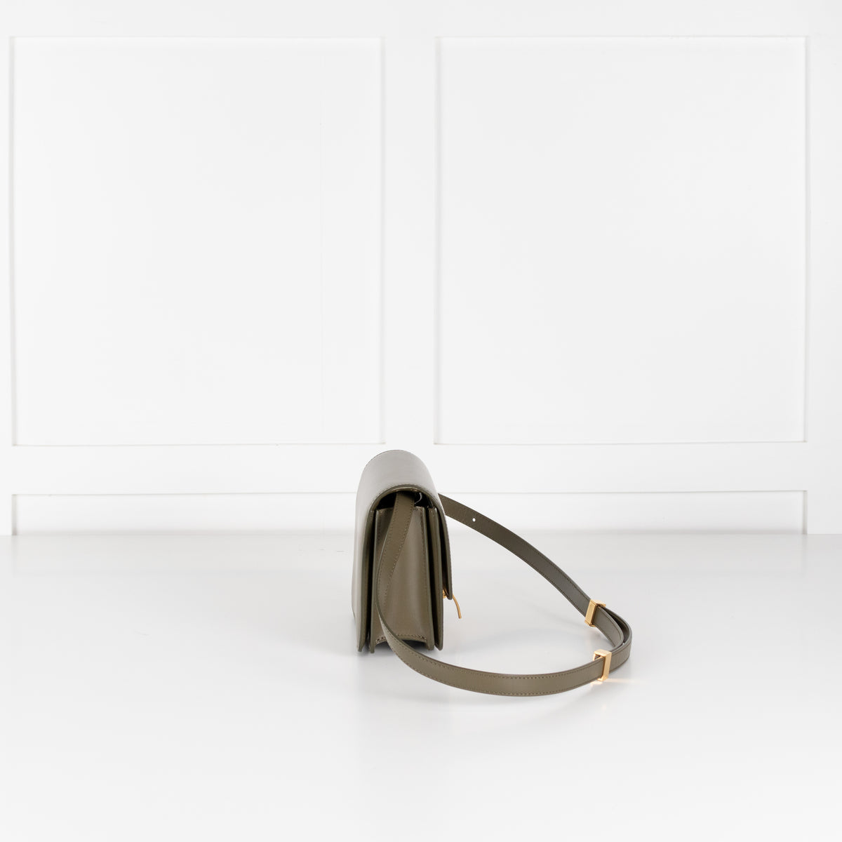 Celine Khaki Leather Teen Box Bag