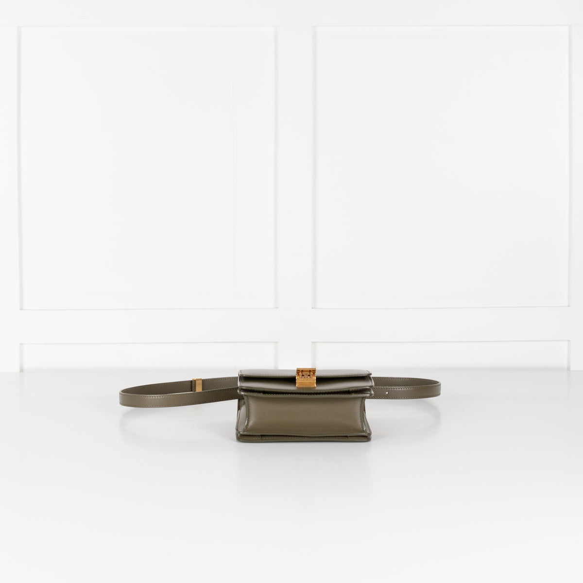 Celine Khaki Leather Teen Box Bag
