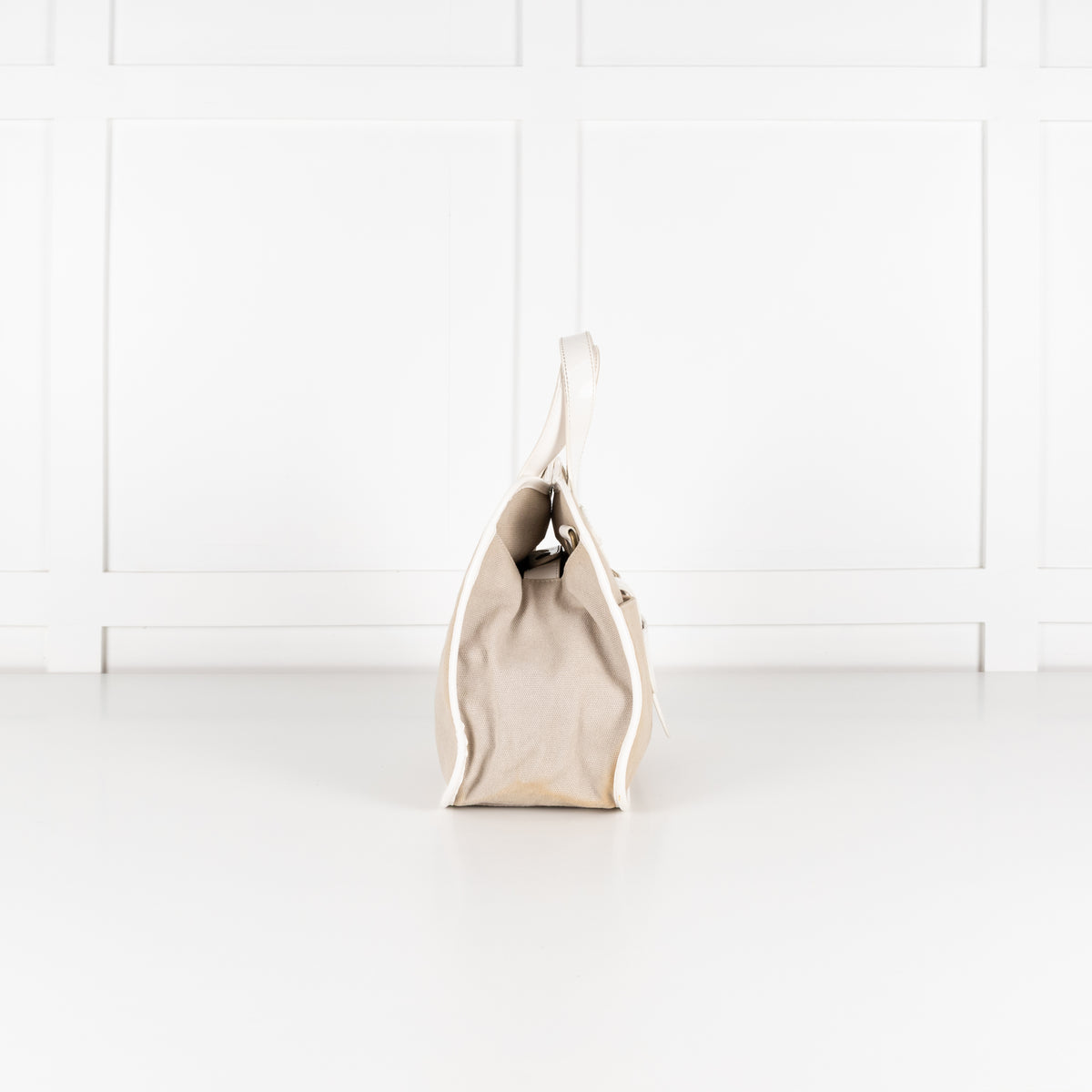 Tila March Cream Bag with Patent Trim
