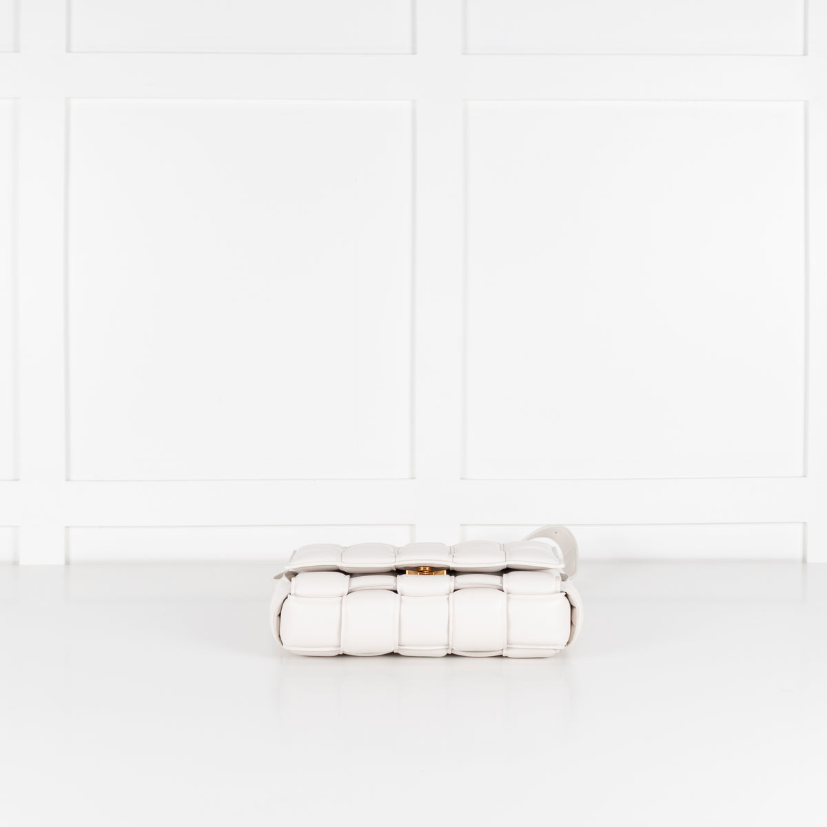 Bottega Veneta Cream Padded Leather Cassette Cross Body Bag