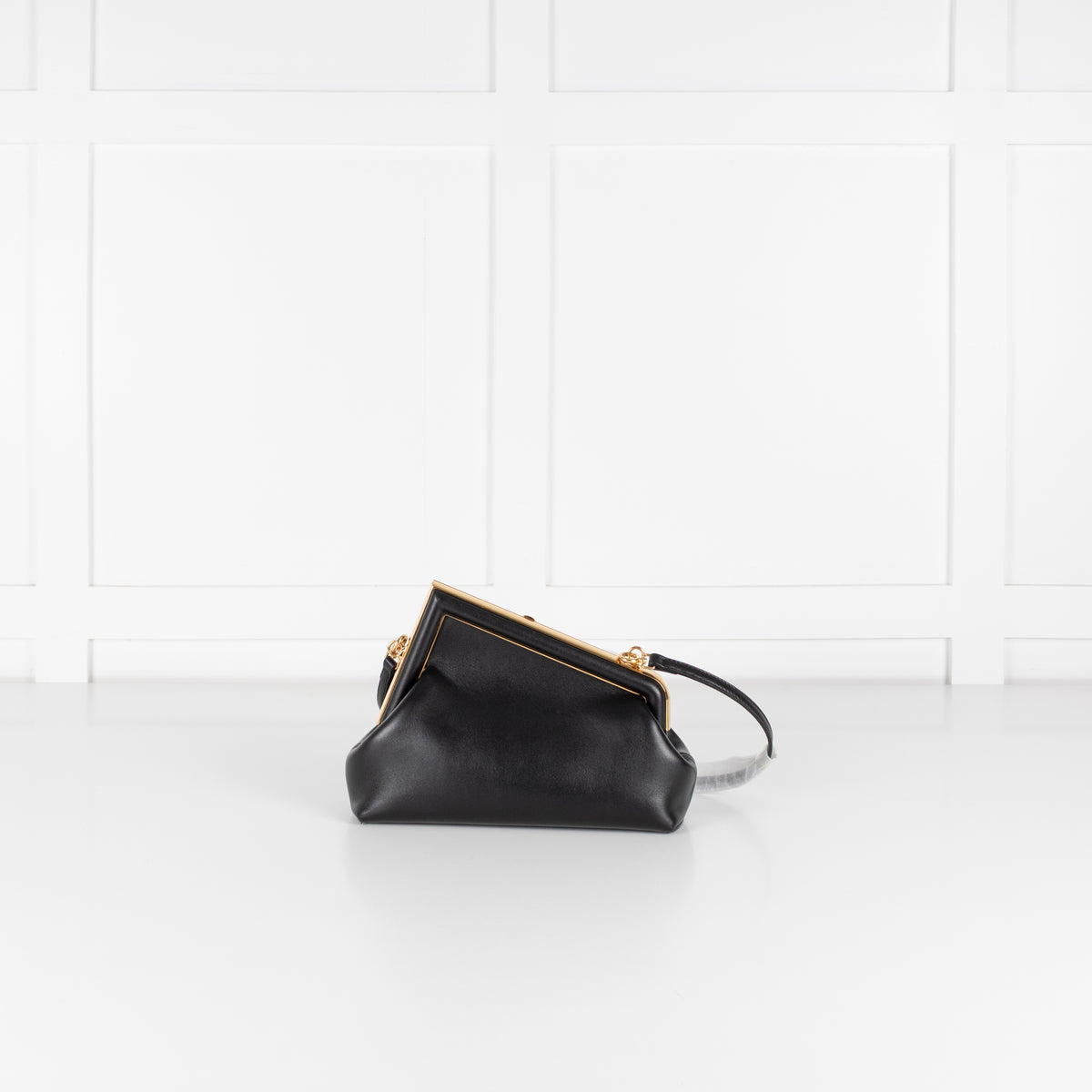 Fendi Black Leather Fendi First Crossbody Bag