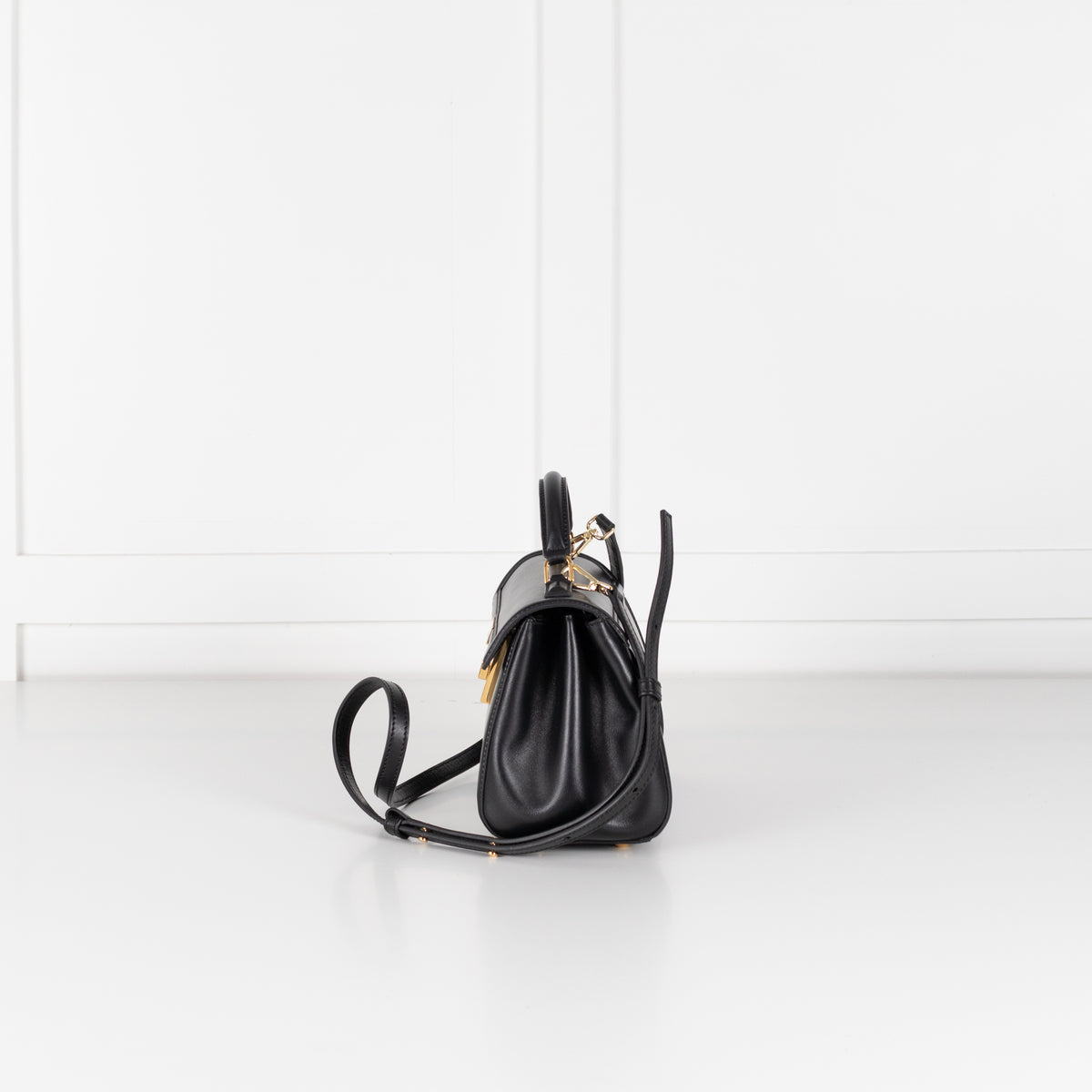DeMellier Black Paris Small Handbag with Top Handle and Crossbody