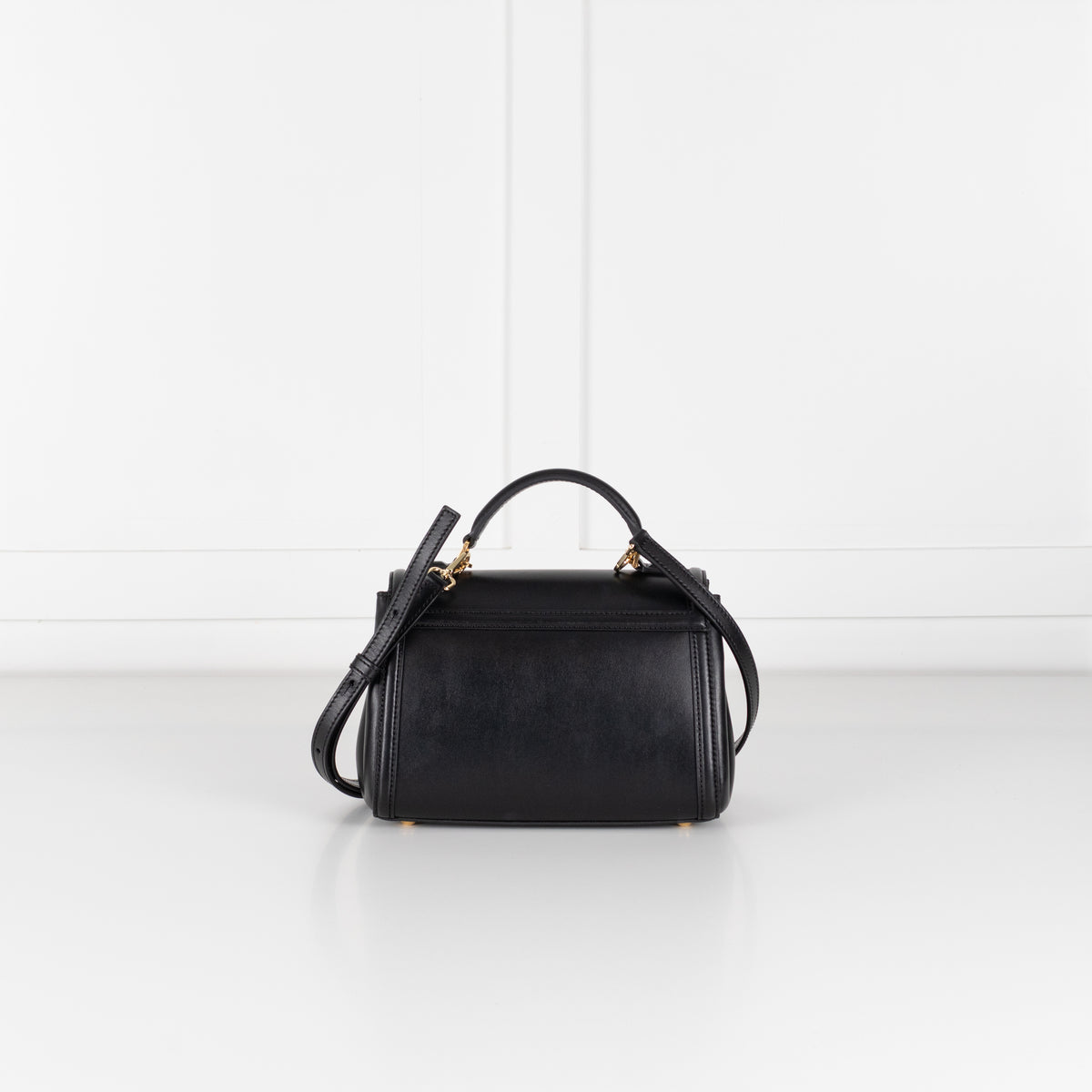 DeMellier Black Paris Small Handbag with Top Handle and Crossbody