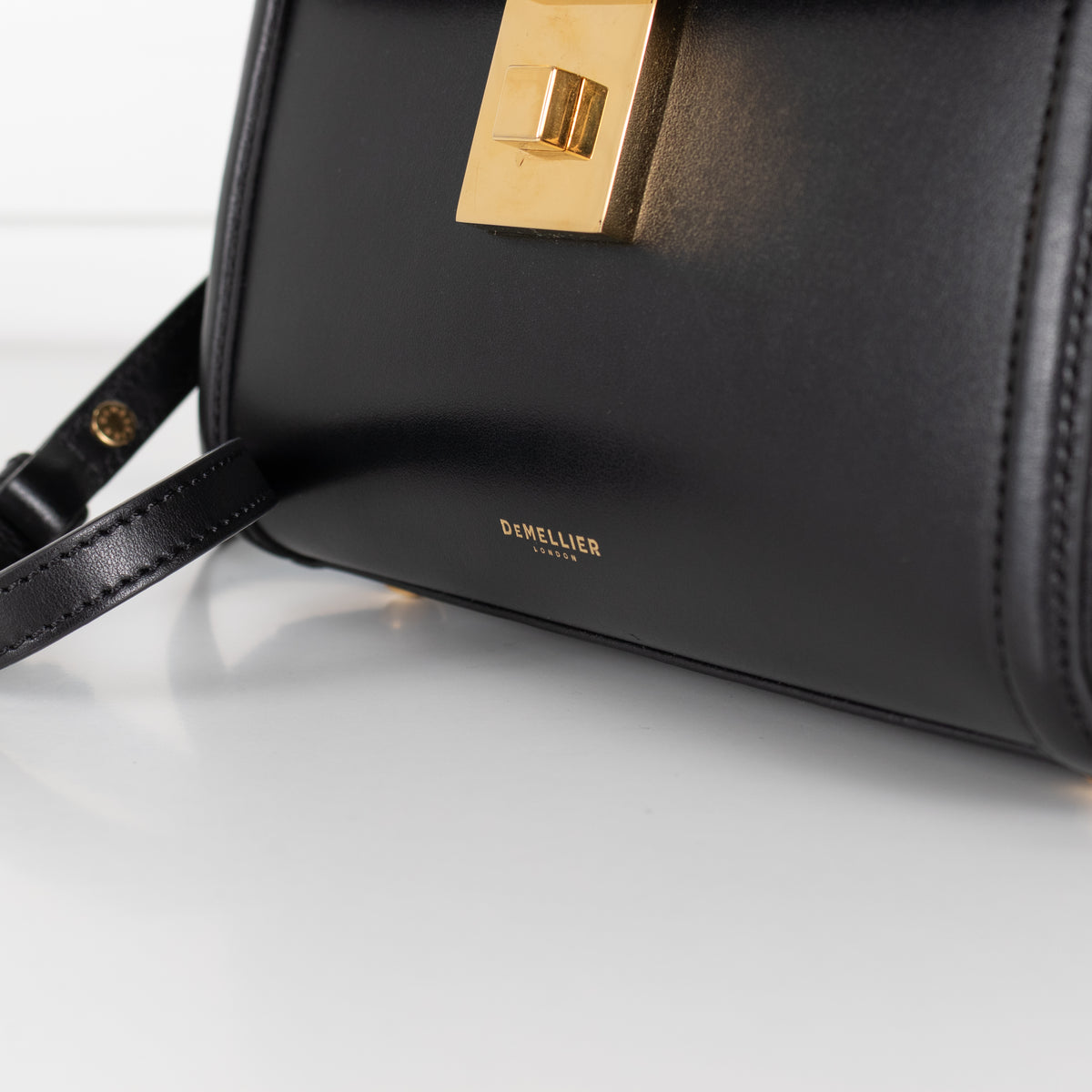 DeMellier Black Paris Small Handbag with Top Handle and Crossbody