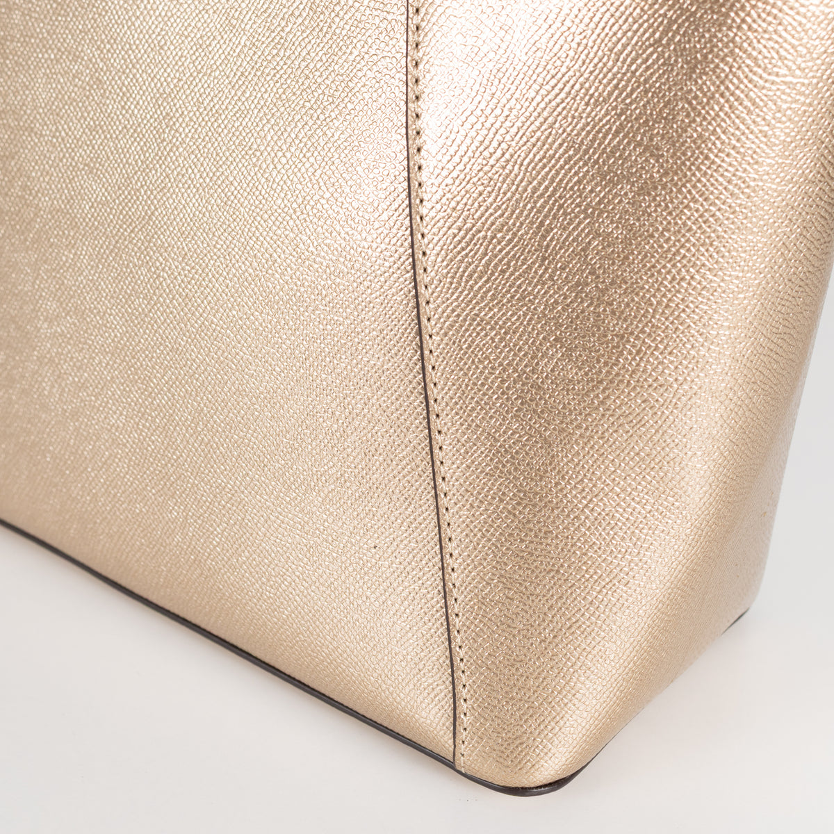 Michael Kors Gold Maddie Crossgrain Tote