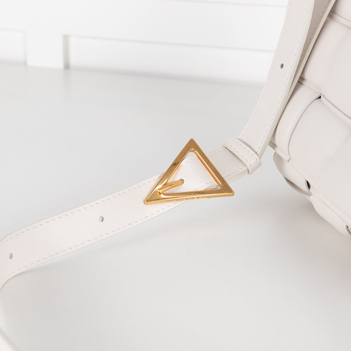 Bottega Veneta Cream Padded Leather Cassette Cross Body Bag