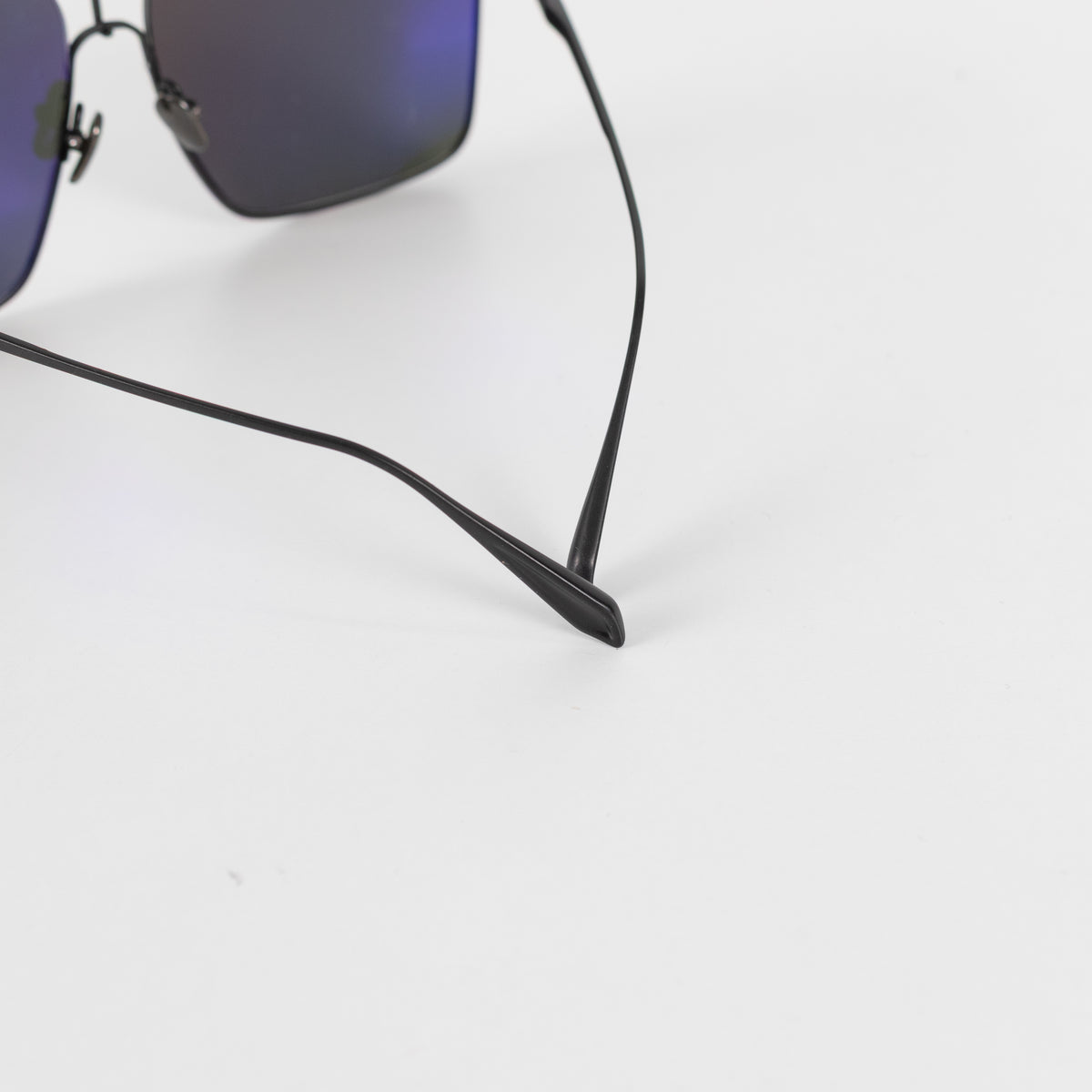 Linda Farrow Titanium Over sized Square Frame with Black lens