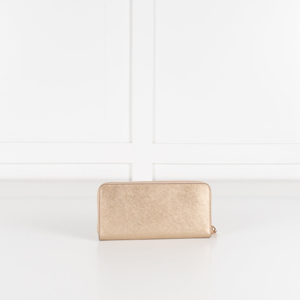Michael Kors Gold Leather Beaded LOVE Wallet