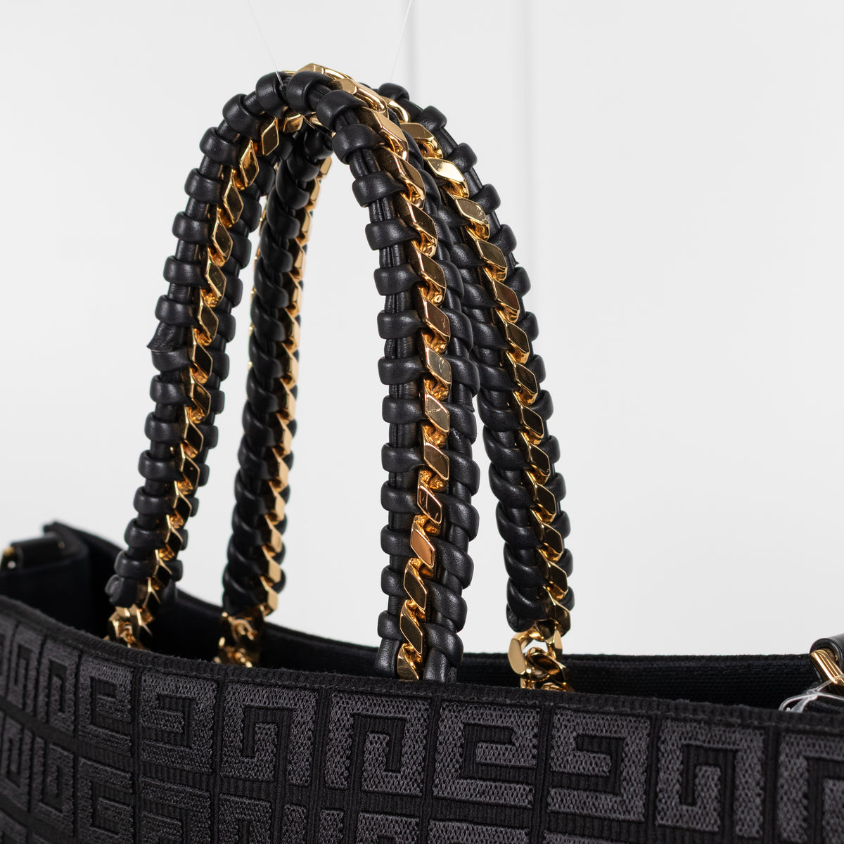 Givenchy Black Cotton Blend & Leather G-Tote Bag