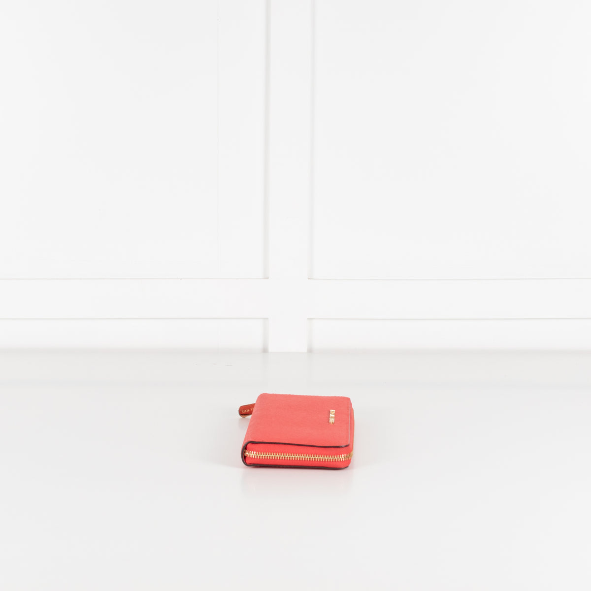 Michael Kors Coral Pink Leather Gold Zip Around Wallet