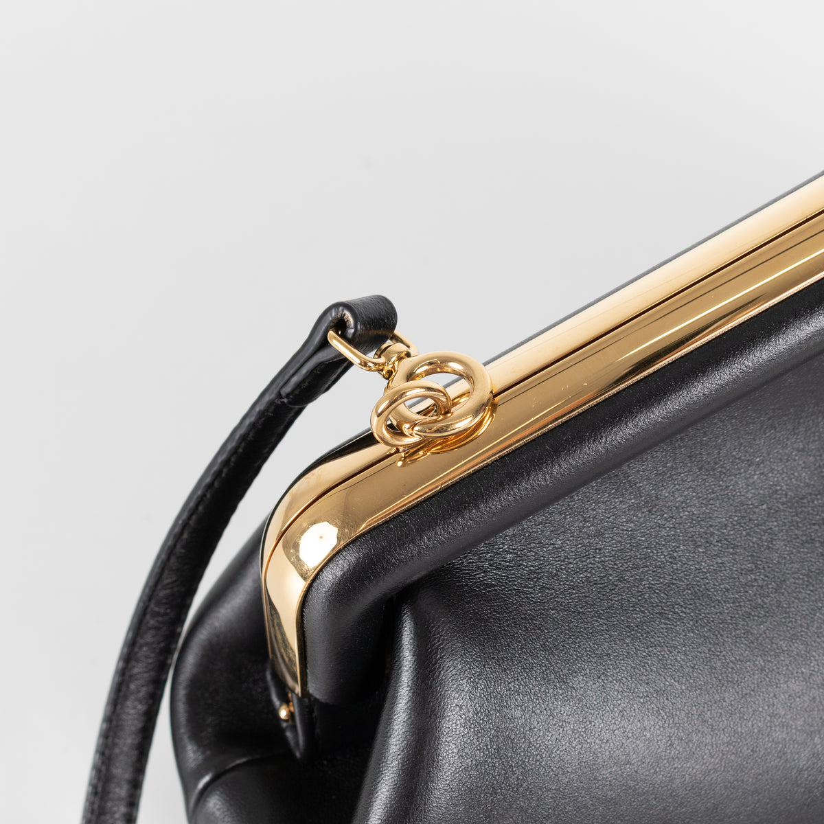 Fendi Black Leather Fendi First Crossbody Bag