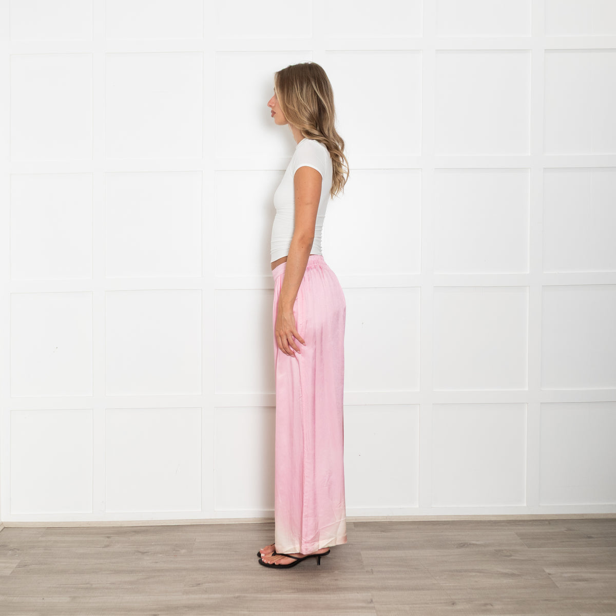 Essentiel Antwerp Pink And Cream Ombre Wide Leg Trousers