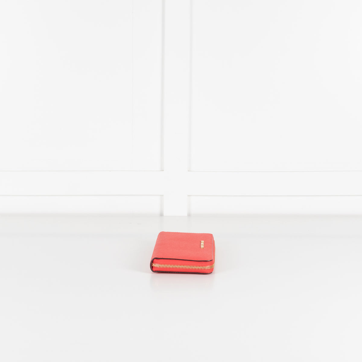 Michael Kors Coral Pink Leather Gold Zip Around Wallet