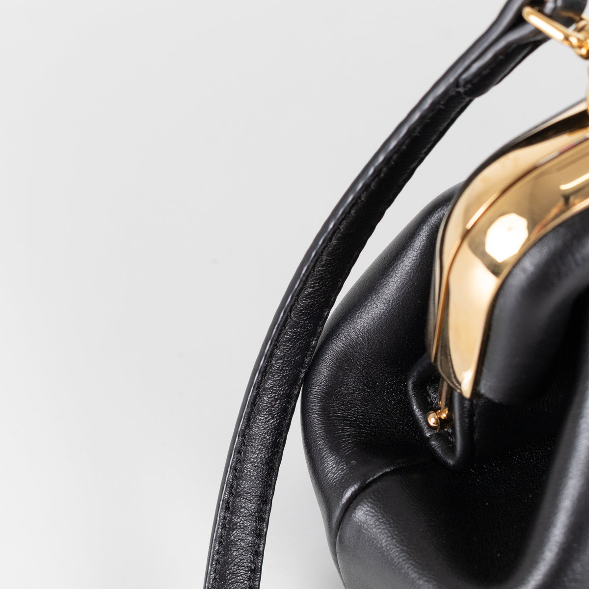 Fendi Black Leather Fendi First Crossbody Bag