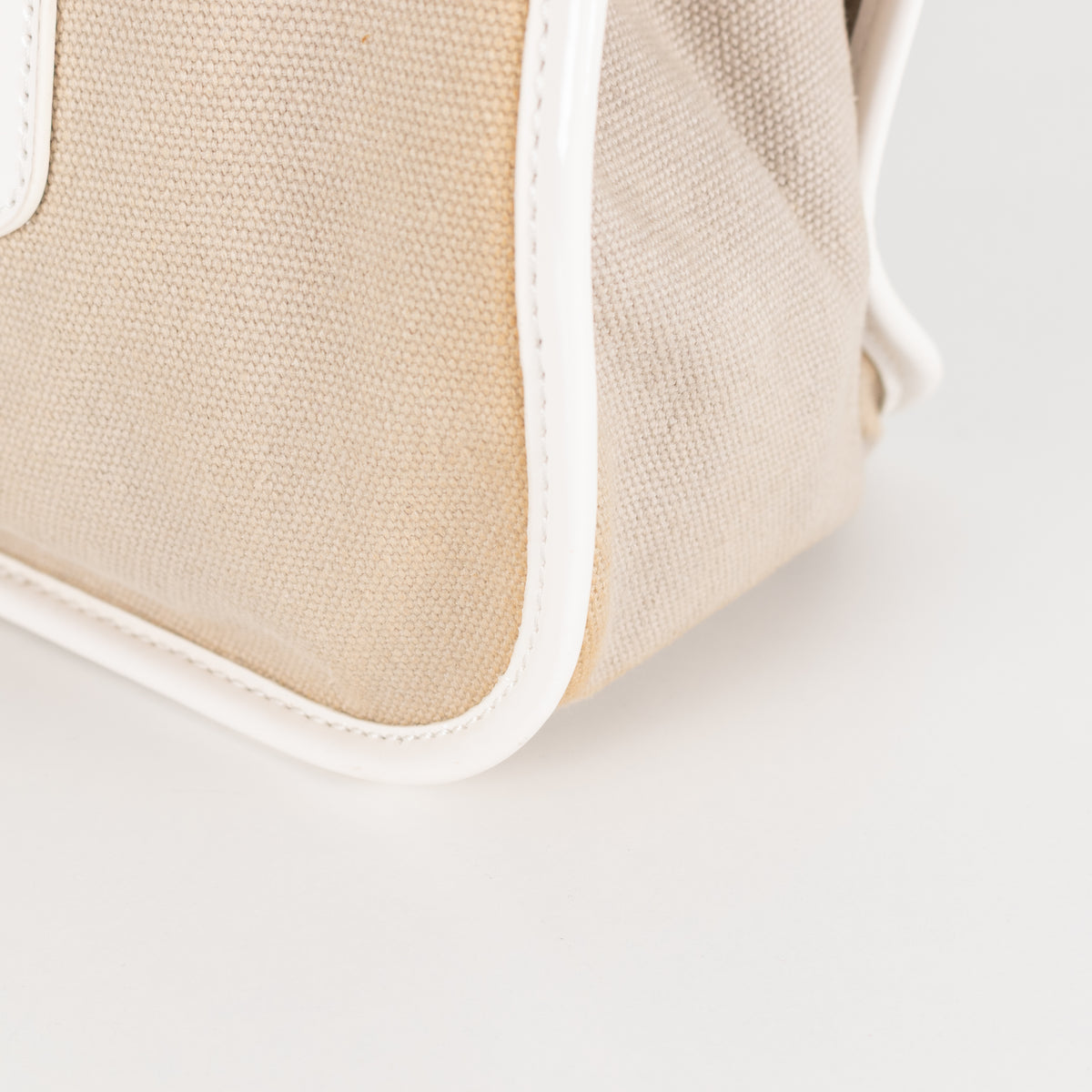 Tila March Cream Bag with Patent Trim