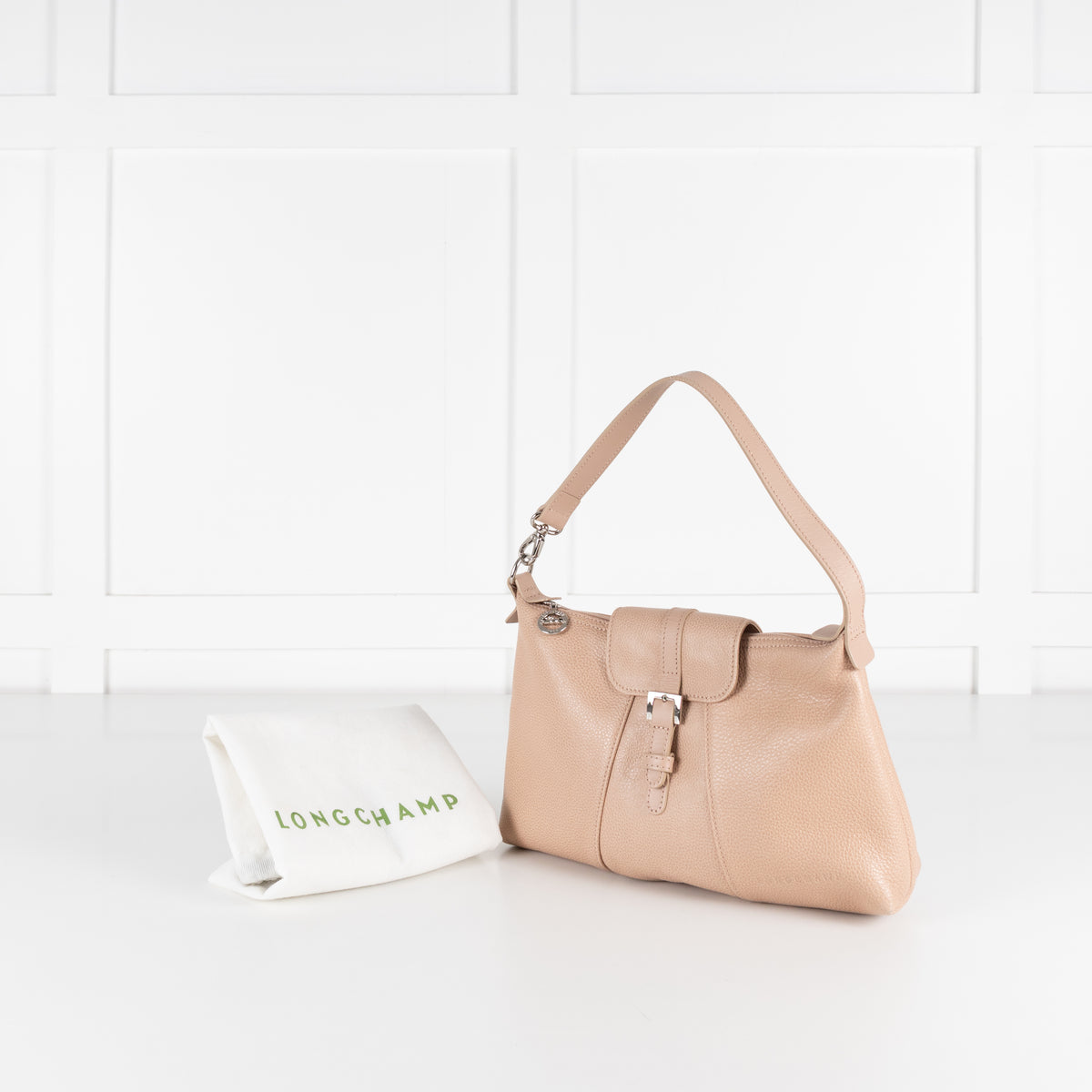 Longchamp Beige Leather Shoulder Bag