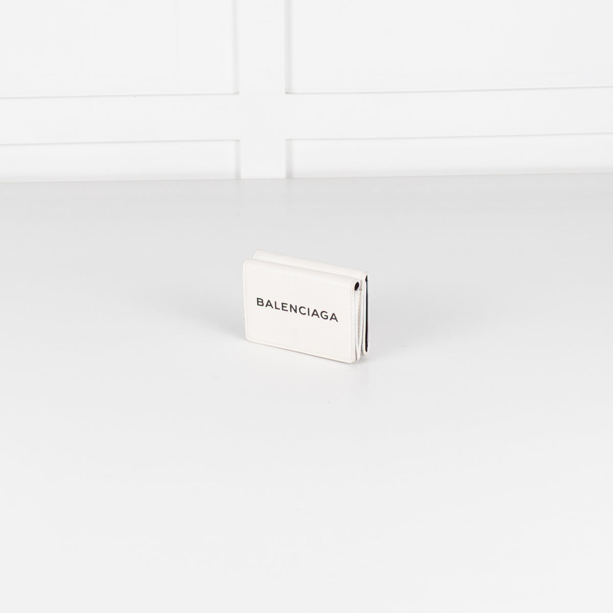 Balenciaga White Tri Fold Wallet
