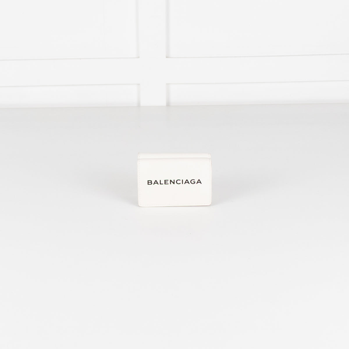 Balenciaga White Tri Fold Wallet