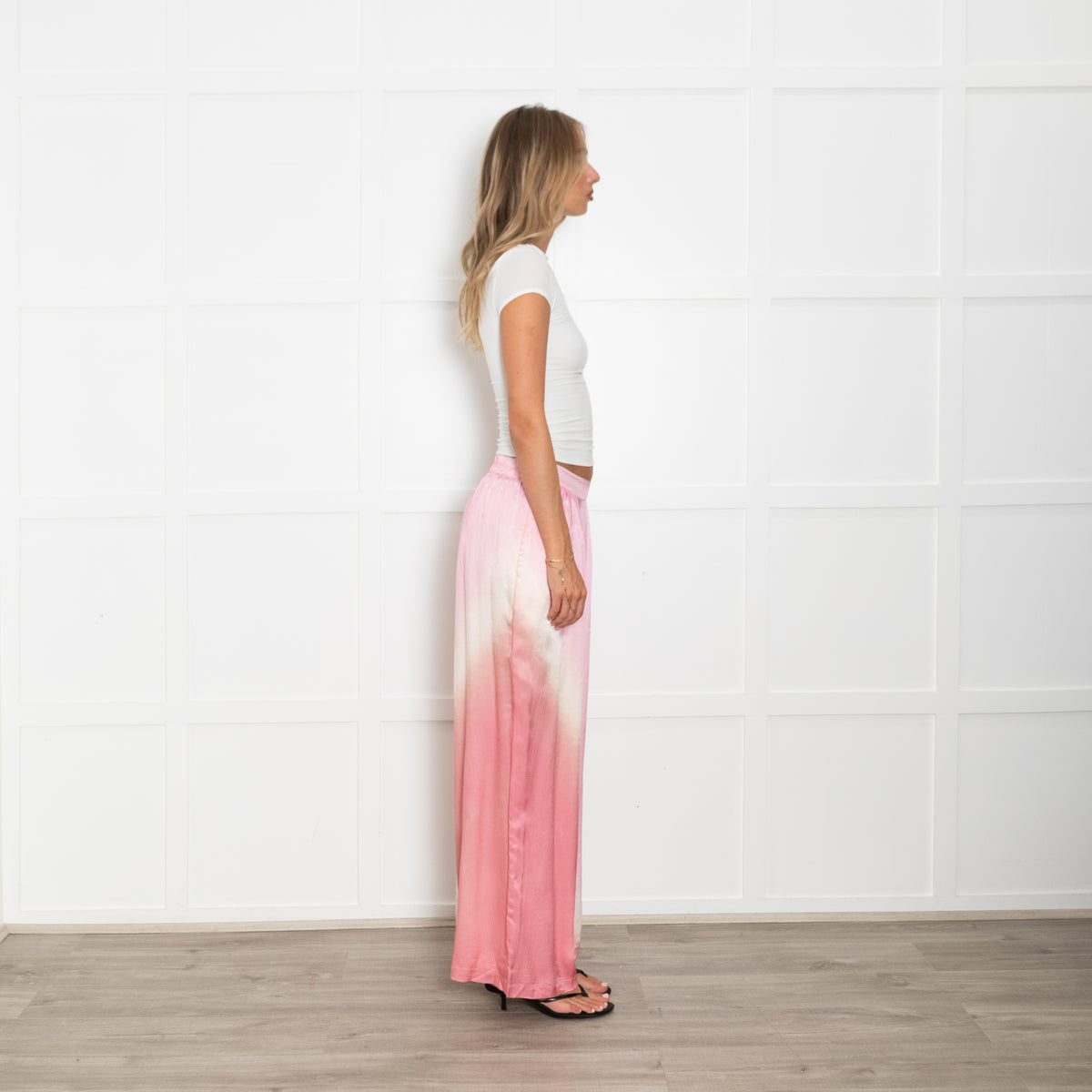 Essentiel Antwerp Pink And Cream Ombre Wide Leg Trousers