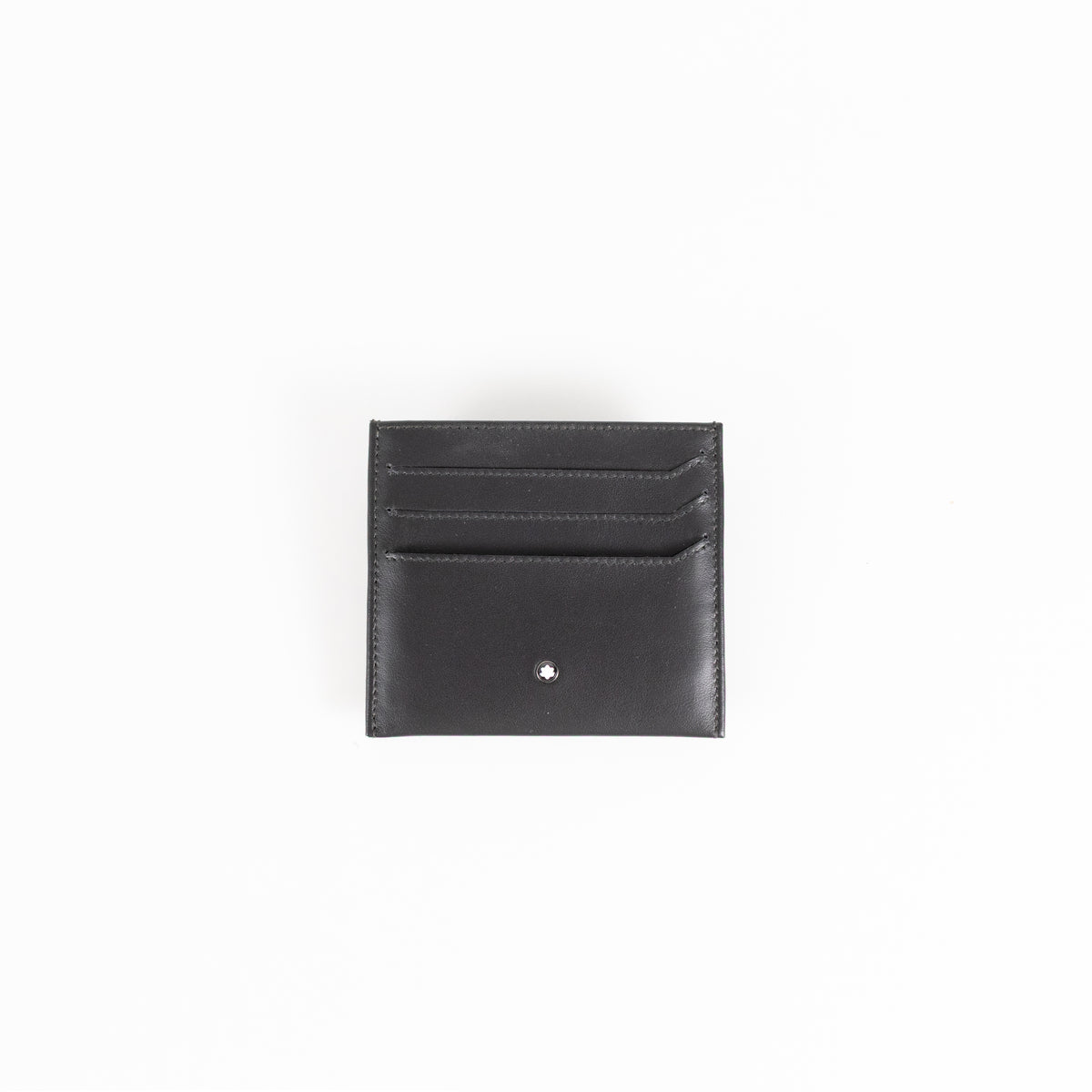 Montblanc Black Leather Card Holder With Coin Case