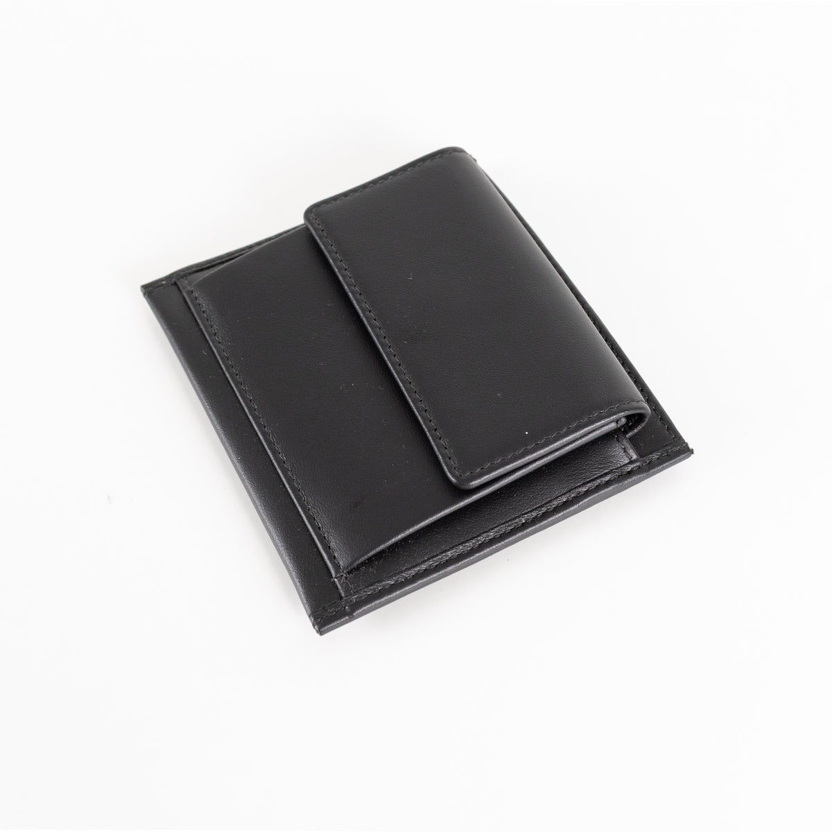 Montblanc Black Leather Card Holder With Coin Case
