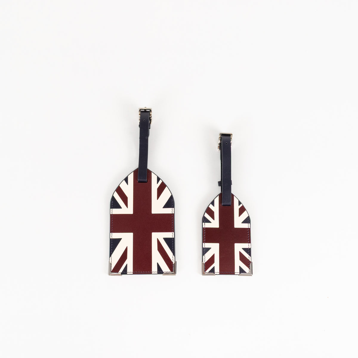 Aspinal of London Union Jack Leather Luggage Tags