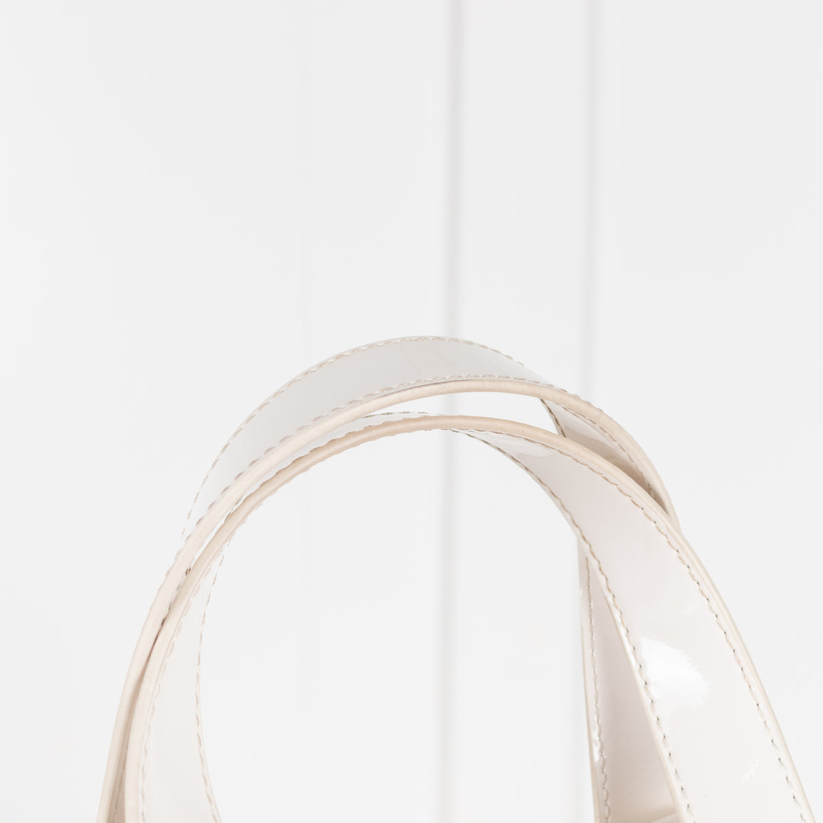 Tila March Cream Bag with Patent Trim